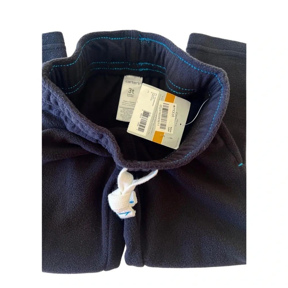 (NWT) Carter’s Black Fleece Pull-On Drawstring Pants | Girls 3T